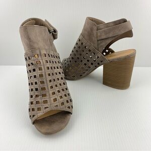 Maurices Block Heel Shoes Open Toe and Back Sz 9M